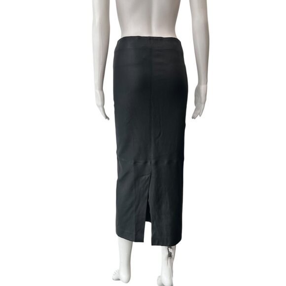 $895 SPRWMN Leather Midi Pencil Tube Skirt size Small - Picture 5 of 8